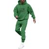 Men's Solid Color Flag Print Hooded Universal Versatile Hooded Sweatshirt Sweatpants Casual Sports Suit