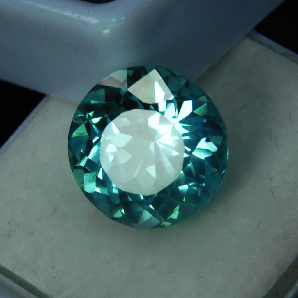 8.85 Ct Natural Montana Sapphire Round Cut CERTIFIED Loose Gemstone Bluish Green A-2830