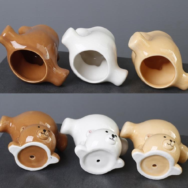 Creative Upside Down Bear Pottery Planter Indoor/Outdoor Planter Suitable For Plant And Desktop Organization