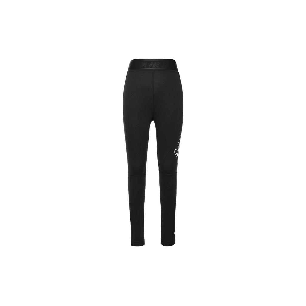 Nike Letter Print High Waist Tight Fitness Pants Women pants Black DM6066-010