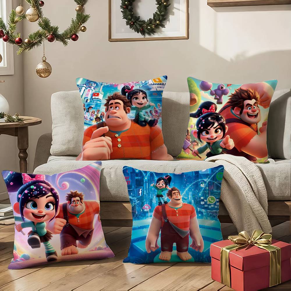 W-wreck-It R-ralph Kissenbezug Milbendicht Verdeckter Reißverschluss Sofa Bett