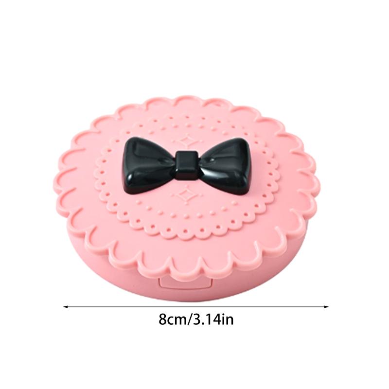 1Pcs False Eyelash Storage Box Pink Bowknot Design With Mirror Display Box Case Organizer Makeup Cosmetic Tool Gift For Women
