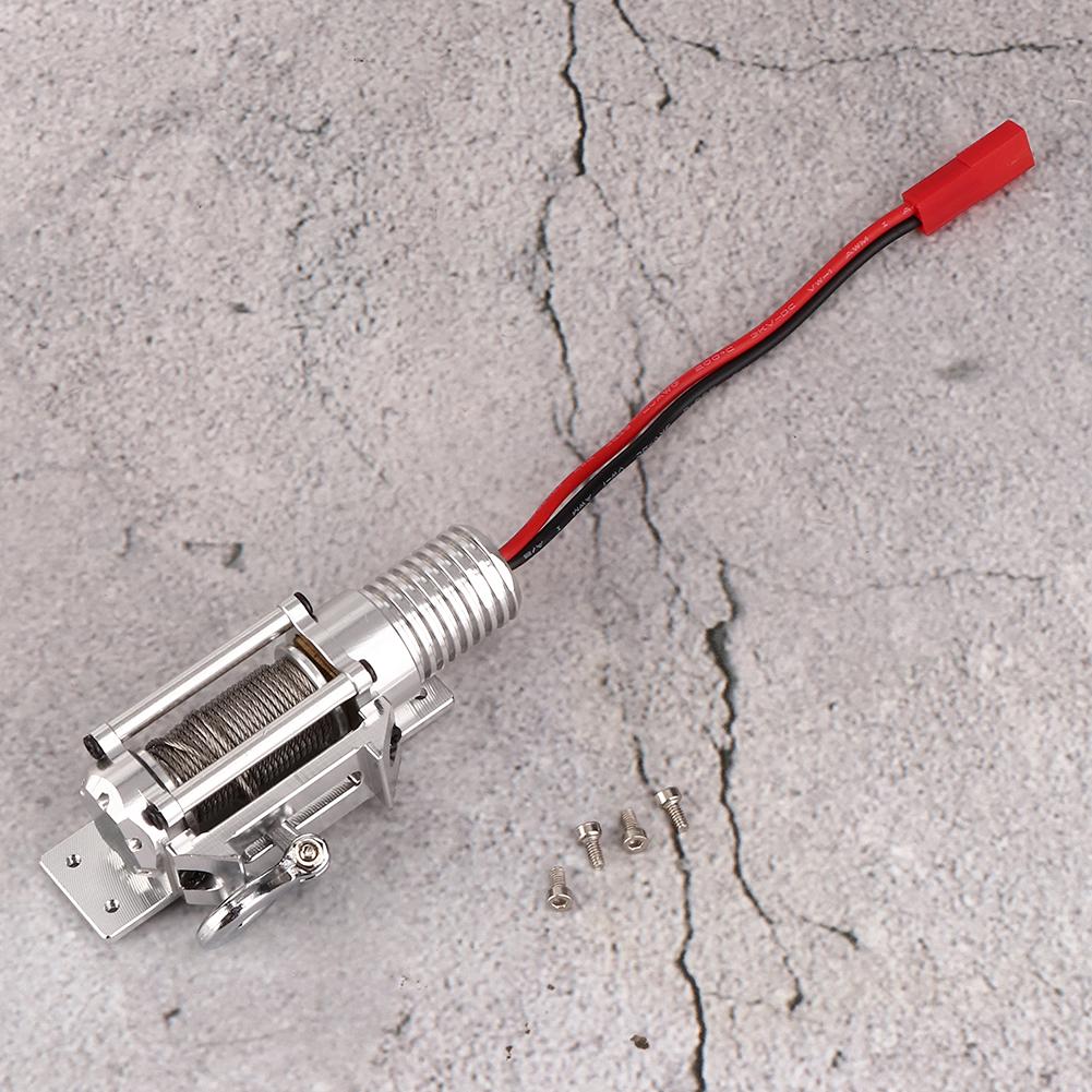 Full CNC Metal RC Winch Spare Upgrade Parts Accessories for 110 SCX10 Axial Crawler D90Silver