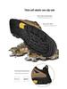 Men's Genuine Leather Non-Slip Hiking and Work Shoes - Closed Toe, Low-Top, Outdoor Casual Sneakers