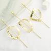 Korean Dongdaemun Geometric Metal Hair Stick: Vintage, Elegant Updo Hairpin Accessory