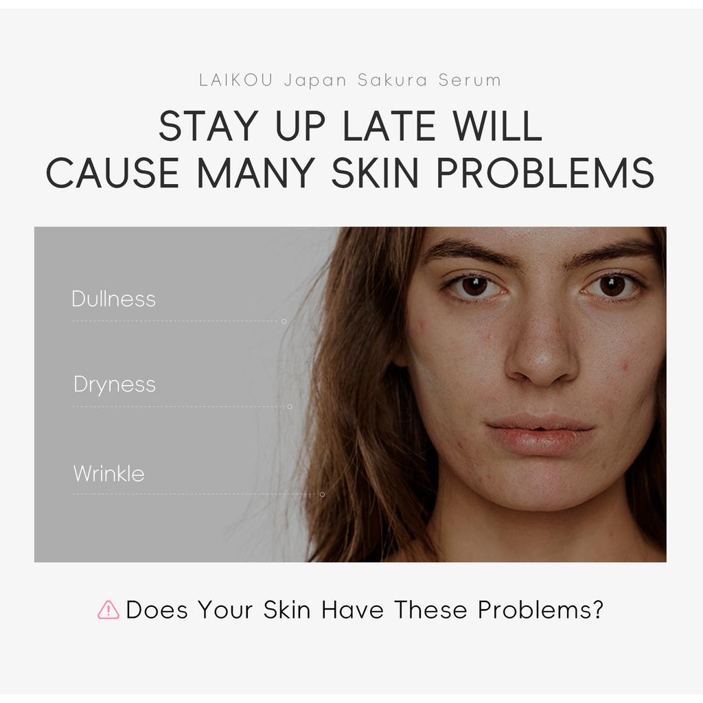 Sakura Whitening Face Serum Fine Lines Tighten Pores Improve Melanin Pigment Dull Moisturizer Brighten Skin Care