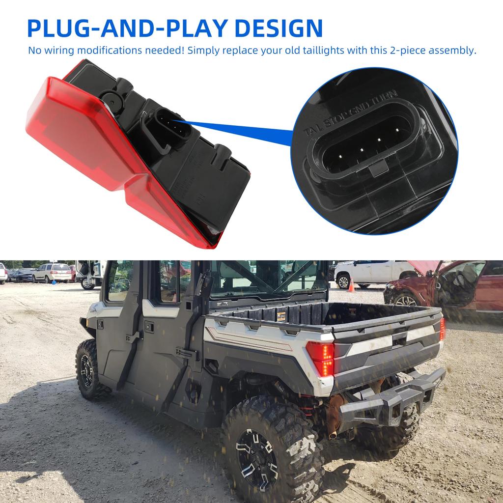 12V LED Tail Lights Rear Brake Stop Lights 2413766 For Polaris Ranger 1000/1000 Crew/XP 1000/XP 1000 Crew Accessories