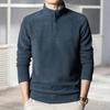 Sweatshirt Herren Herbst Winter Reißverschluss Stehkragen Langarm Dick Polar Fleece Einfarbig Langarm Nackenschutz Mittellang Weich Lässig Herren