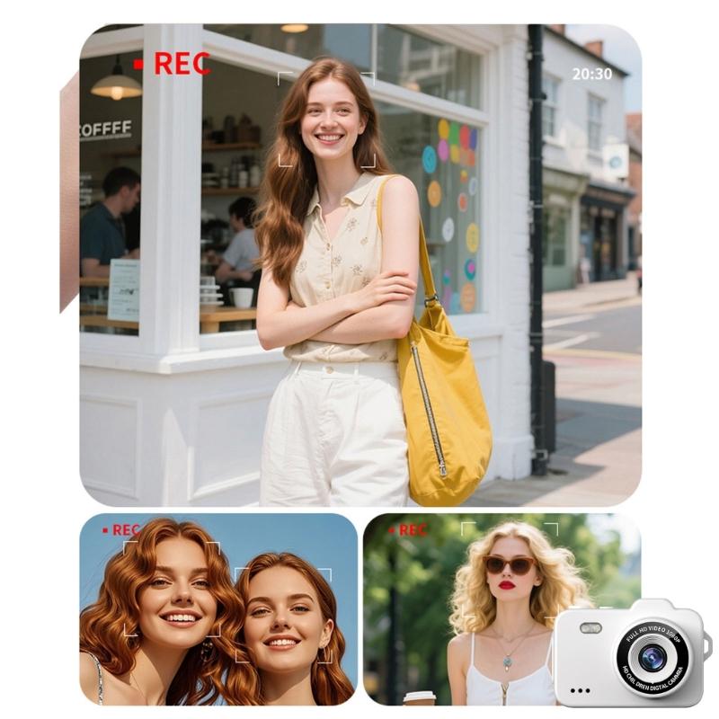 Portable Mini Digital Camera Lightweight Video Recorder 1080P Resolution Wearable Camera for Student Traveler