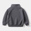 Pulover din fleece pentru copii 2026 nou băieți toamnă și iarnă jachetă caldă din fleece fermoar bebeluș guler înalt pulover la modă