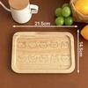 Insulated Wooden Dinner Plate Dog/Cat Pattern Food Baking Pan Cute Cartoon Bread Tray  Dishes