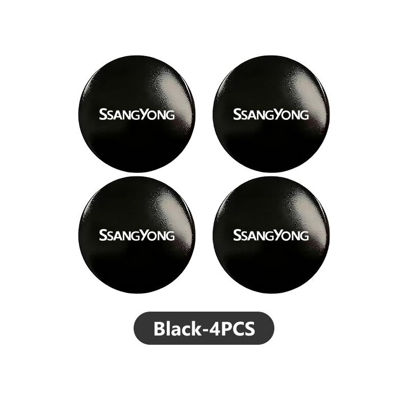 4pcs Car Emblem Wheel Center Hub Caps Badge Wheel Decal Sticker For SsangYong Actyon Tivoli Rodius M200 Chairman Sport Korando