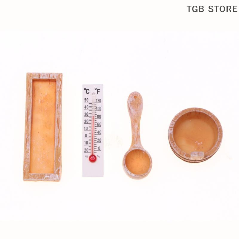 1Set 1:12 Sauna Scene Prop Model Miniature Accessories Dollhouse Furniture Home Model Decor Toy Doll House Accessories