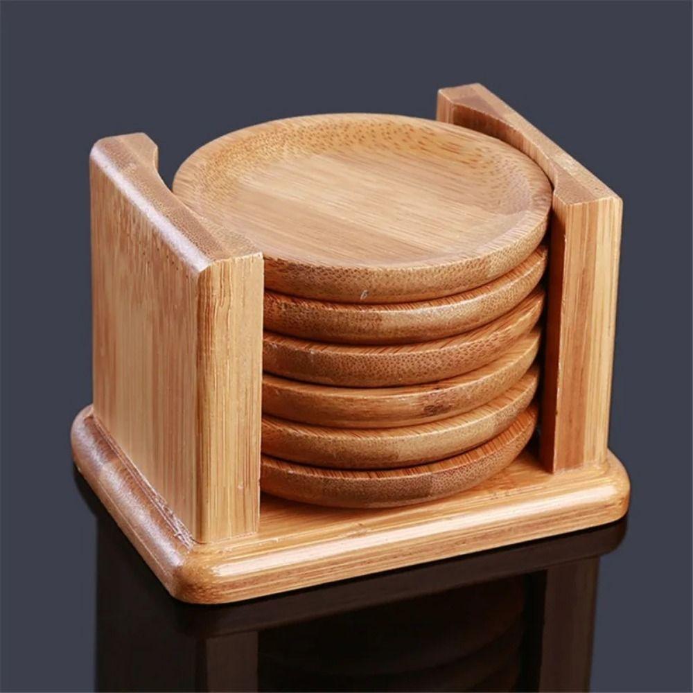 6Pcs Round/Square Shaped Cup Rest Holder Portable Cup Tray for Glass Cups/Tea Cup/Mug
