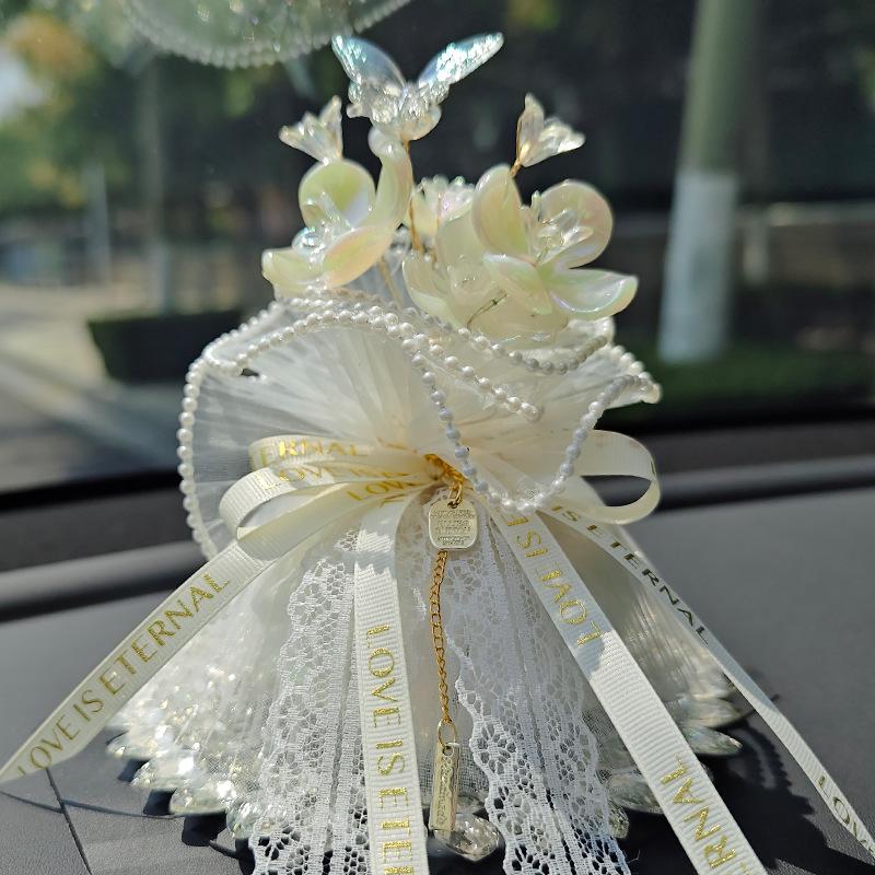 Creative Exquisite Flower Car Aromatherapy Bamboo Charcoal Deodorant Ornament For Center Console