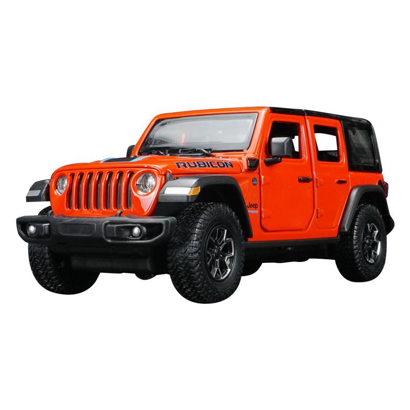 

1/24 Jeep Wrangler Rubicon 4XE Сплавная машина Литые и игрушечные транспортные средства Модель автомобиля Миниатюрная модель автомобиля для детей красный
