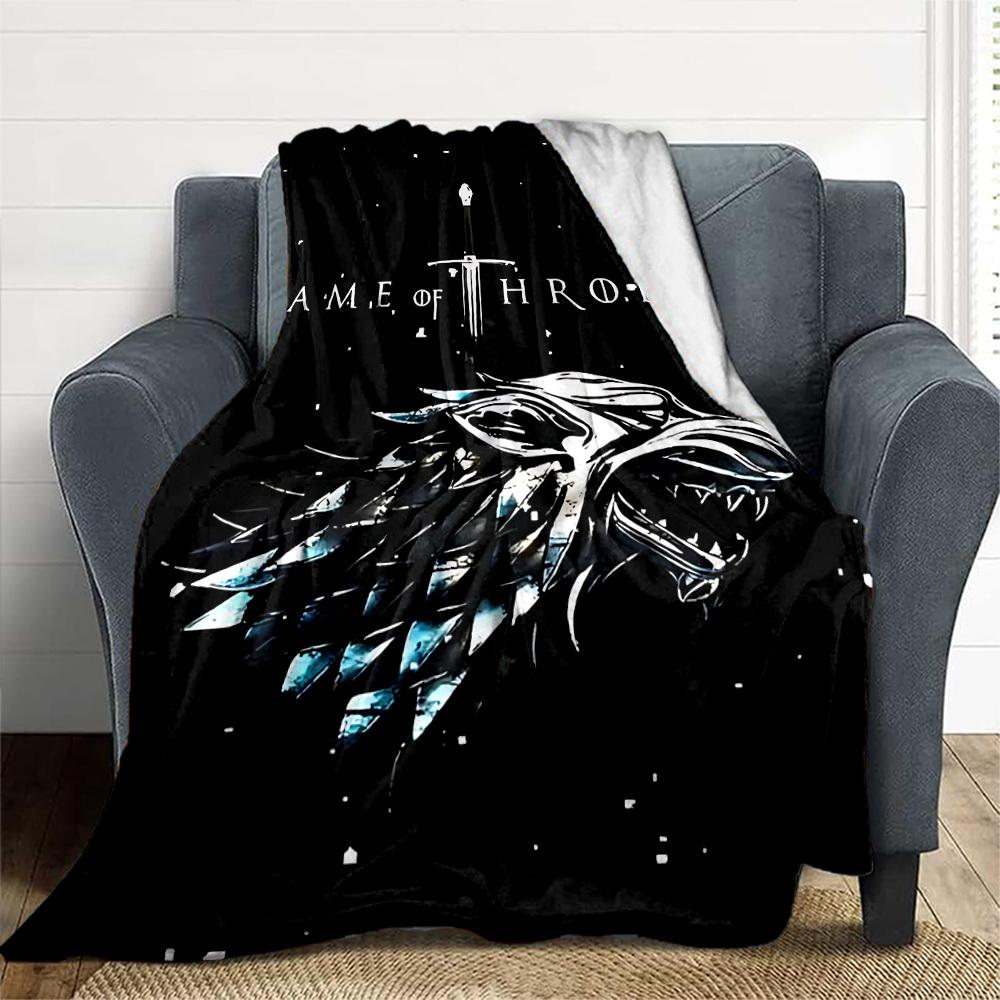 1PC Game of Thrones Outdoor Blanket Lightweight Flannel, Soft & Warm, All-Season Use for Sofa, Outdoor092