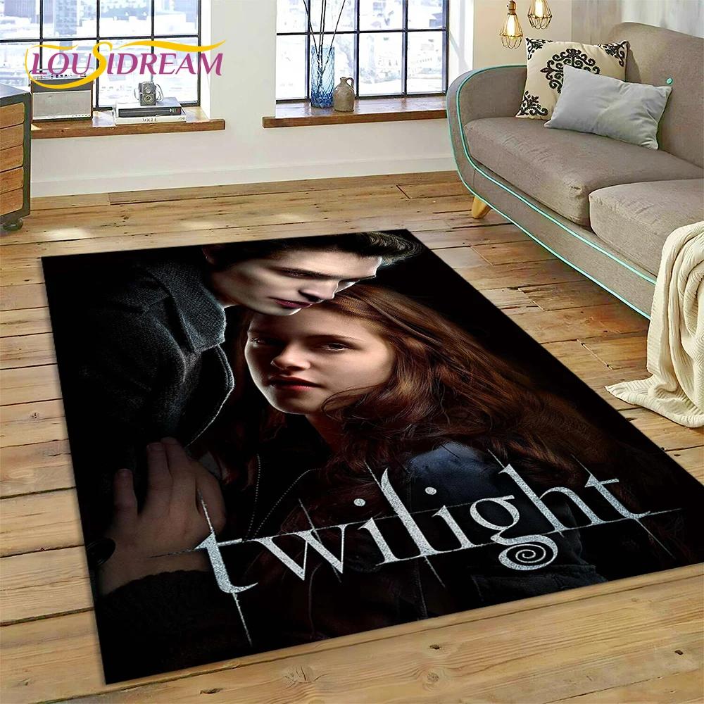 Die Twilight Saga Edward Bella Teppich für Schlafzimmer Wohnzimmer Zuhause Sofadekoration, Kinderspiel Große Dekor Bodenmatte Geschenk