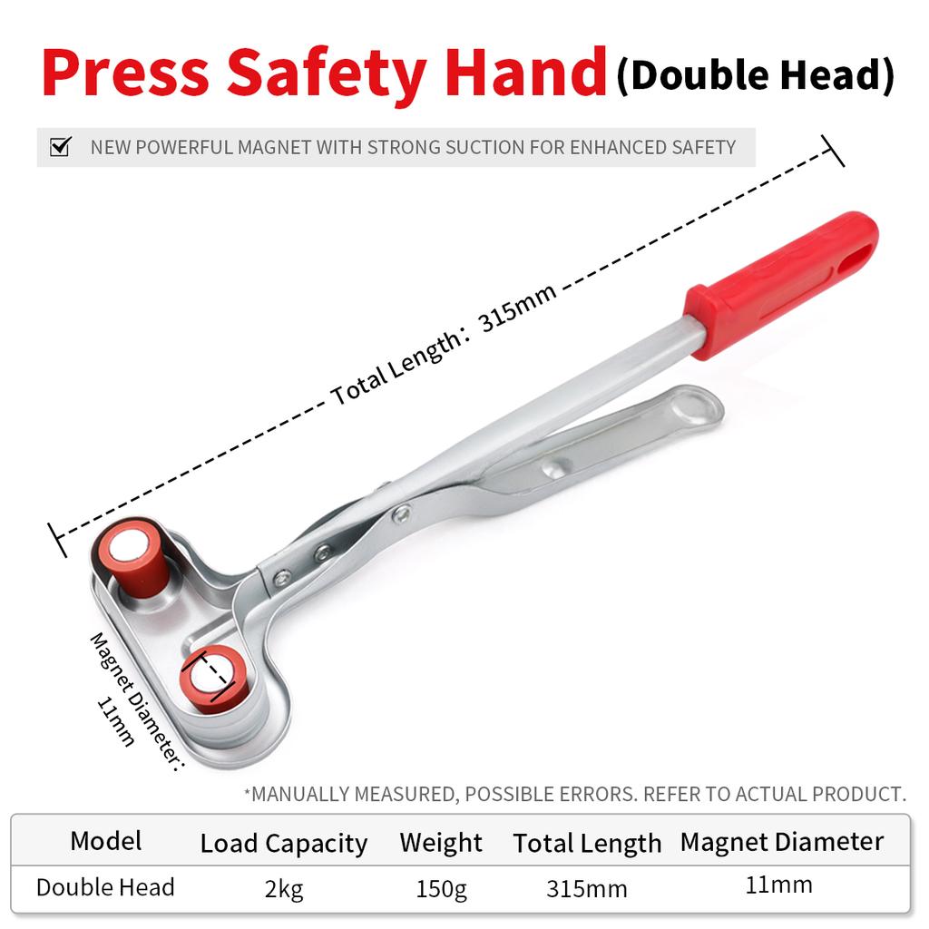 Punch Press Safety Hand Plier Punch Accessories Suction Cup Stamping Security Handle Strong Magnetic Claw Pick Up Forceps Tool
