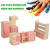 Wooden Doll House Furniture Set With Accessories For Dollhouse 