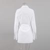 2023 Autumn White Slimming Long-Sleeved Polo Dress for Women