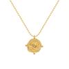 European Style Geometric Pendant Necklace for Women, 18K Gold-Plated Titanium Steel, Simple and Elegant Design.