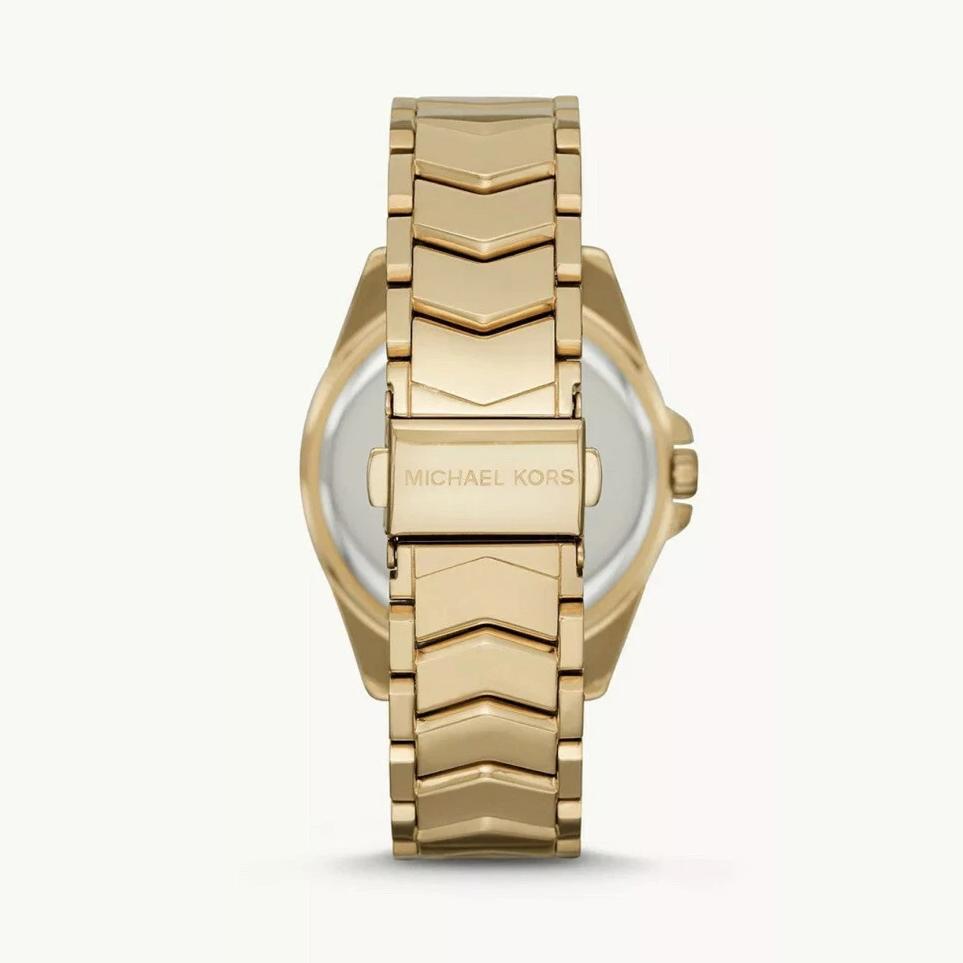 Michael Kors Whitney Three-Hand White Dial Gold Steel Strap Watch For Women - MK6693