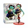 19cm Hatsune Miku Desktop Cute Action Figure Tale Wonderland Miku Puss In Boots Anime Figurine Kawaii Girl Model Toy Adorable