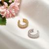 C-Shaped Micro-Inlaid Zirconia Ear Cuff – Versatile No-Piercing Jewelry.