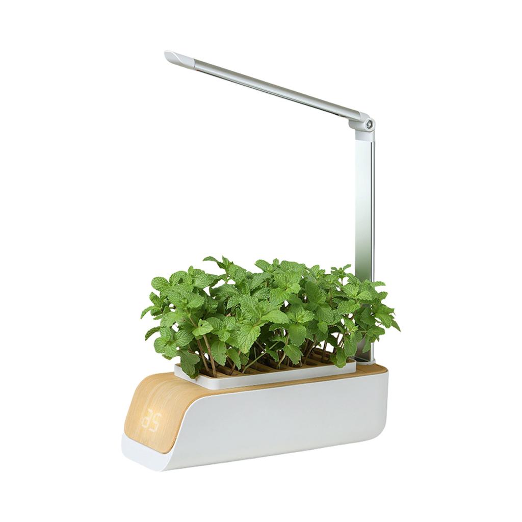 Intelligent Indoor Hydroponic Gardening System With Adjustable LED Grow Light For Vegetables Herbs Soil And Water Plant