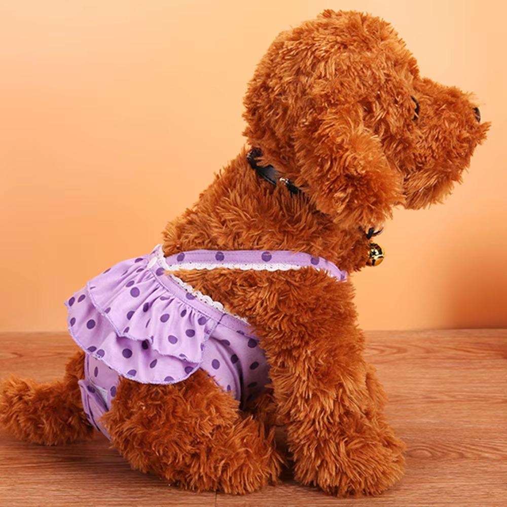 Reusable Female Dog Dot Skirt Washable Dog Physiological Pants Pet Menstrual Pants Pet Supplies