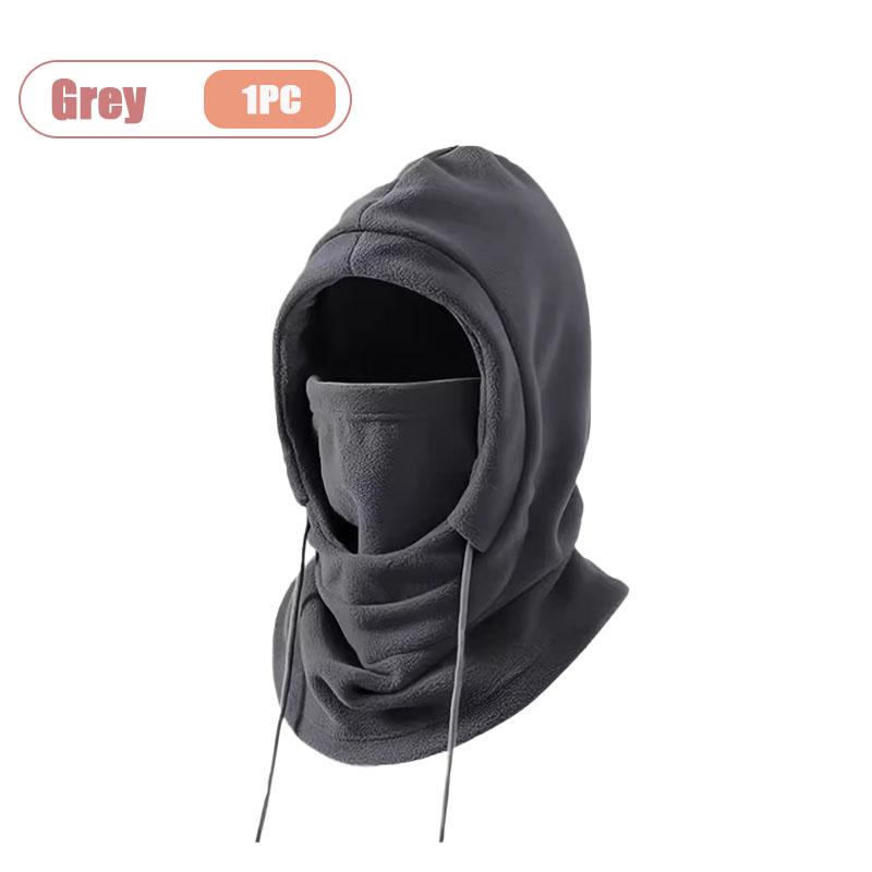 Cold Protection Integrated Fall Winter Outdoor Hat Windproof Riding Mask Neck Guard Fleece Face Cover Pullover Cap