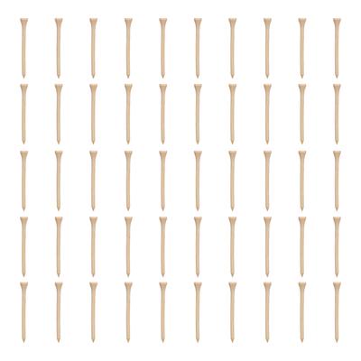 50pcs Golf Tees Professional Strong Replacement Wooden Golfing Tees for Golf Accessories 83mm 3.27in