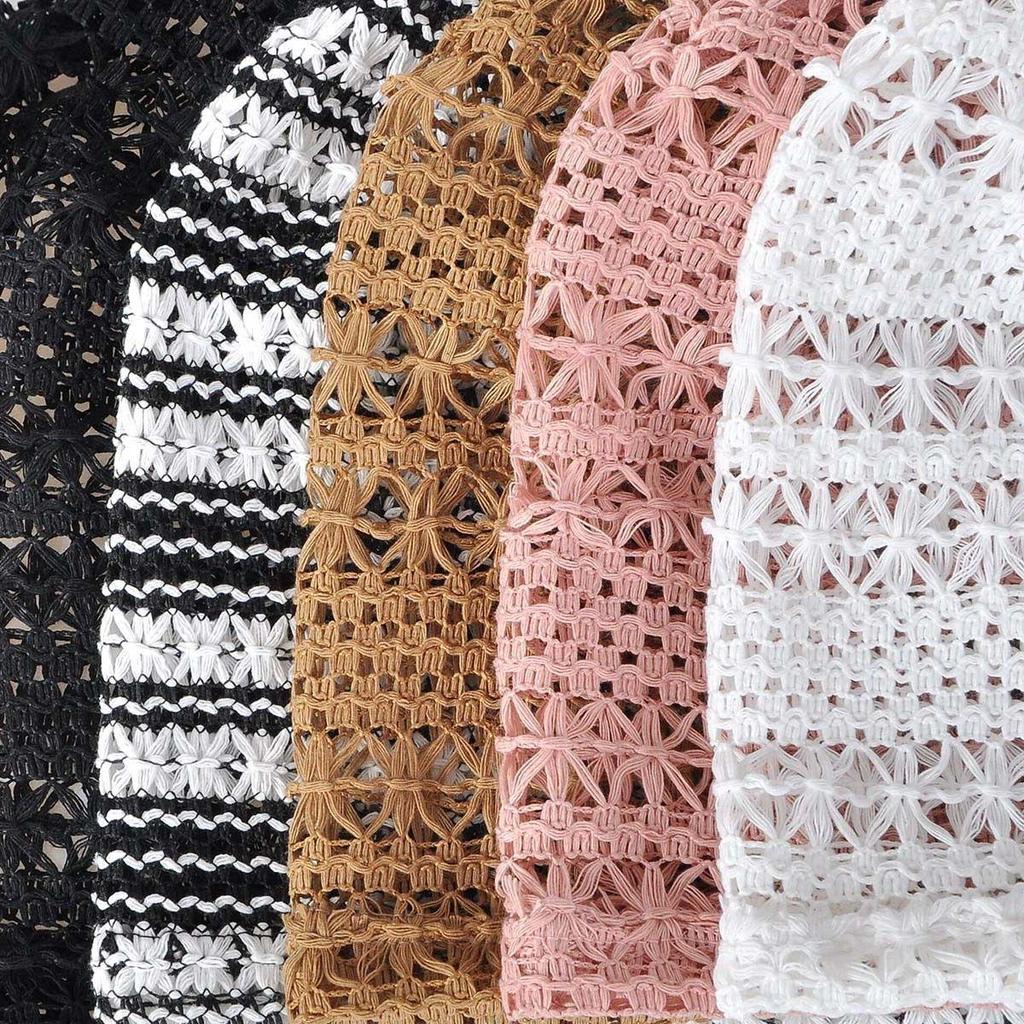 Jarný a letný čipkovaný sieťovaný klobúk Baotou Dámsky dutý priedušný tenký jednovrstvový skladací klobúk