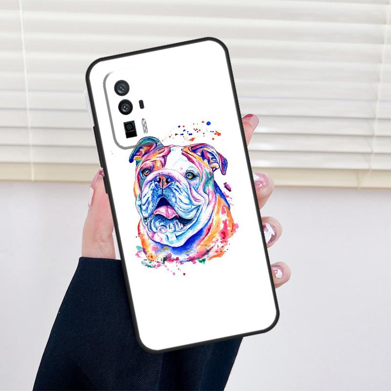 British Bulldog Cover For Xiaomi 13 14 15 Ultra 11T 12T 13T 14T Pro POCO X7 Pro X3 X5 X6 M6 F5 F6 Pro Case