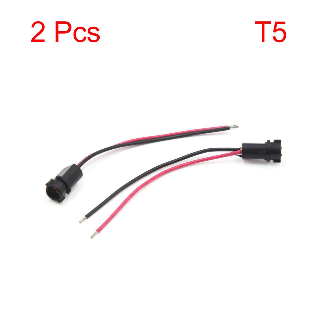 2/3/4/5/10Pcs T5 Panel Light Lamp Bulb Dashboard Indicator Extension Wire Harness Socket Connector for Car T5 Light Socket