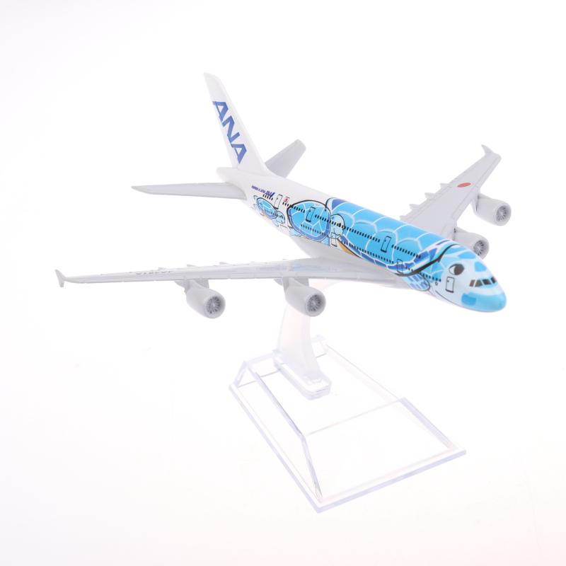 

1 Набор Синяя Морская Черепаха Airbus 380 A380 Airways Металлический Сплав Литой Самолет 16 См Самолет Air Japan Ana Airlines Модель Самолета Игрушка