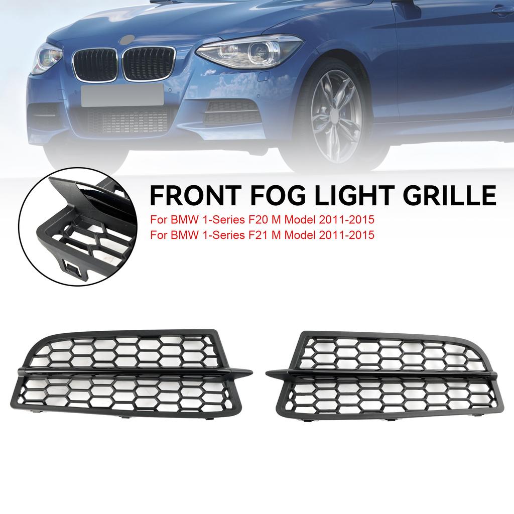 2PCS Front Bumper Fog Light Cover Bezel Grill Grille Fit BMW F20 F21 2011-2015 M