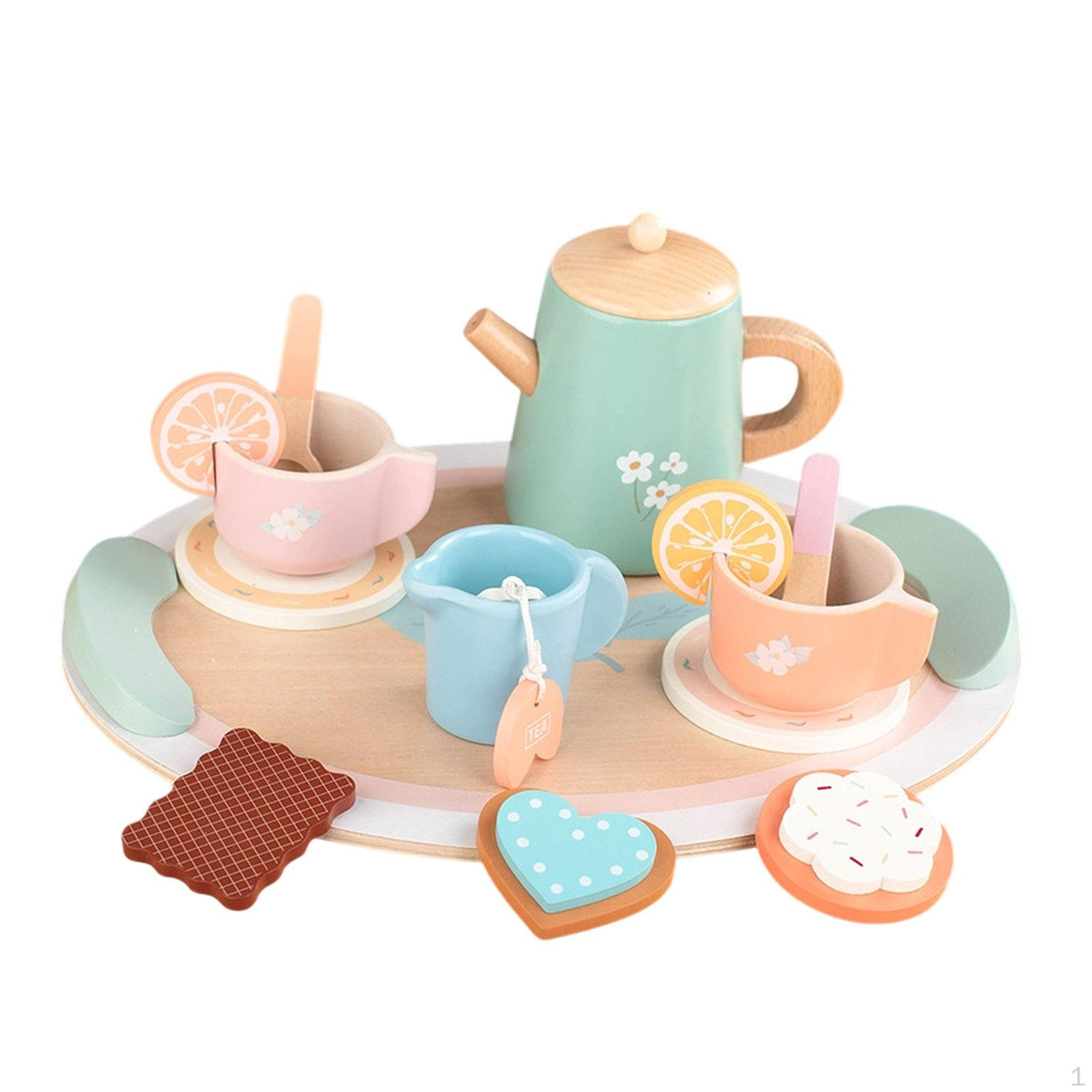 

Children's Tea, Afternoon Tea Game, Wooden Cups, Educational Kitchen Accessories, Toys Style E