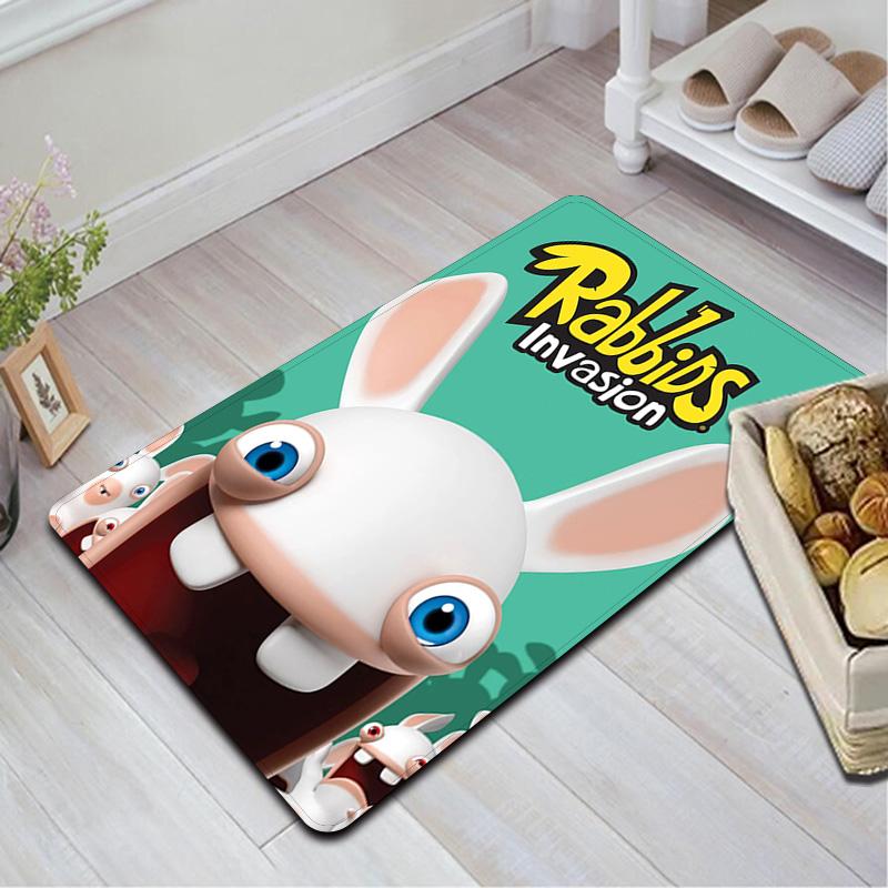 Raving Rabbids (Big-eyed rabbit) Rug Floor Mat for Living Room or Bedroom Soft and Comfortable Carpet a Gift for Birthday and Holiday.