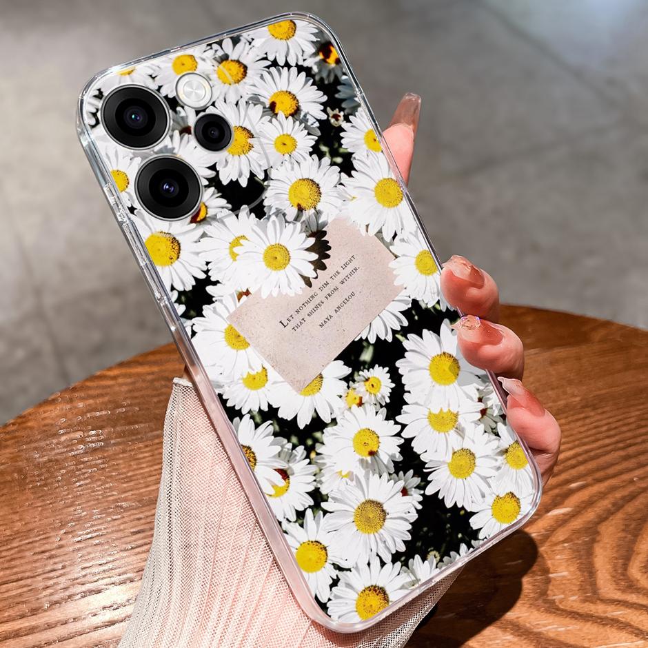 Cases For OPPO Reno15 15F 15Pro Cute Girl Love Heart Lightweight Simplicity Soft Transparent Housing For Reno 15F 15 Pro Capa