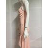 Women's Summer Cross U Neck Dress Bohemian Flowy Long Maxi Dresses, Pink, 2XL