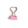 Creative  Pink Clip Heart Hollow Out Metal Binder Clips Notes Letter Paper Clip Office Supplie