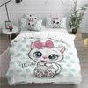 Cartoon Beddengoed Set Leuke Katten Comfortabele Dekbedhoes Kussensloop Beddengoed Set Kinderkamer Decoratie Huis Textiel