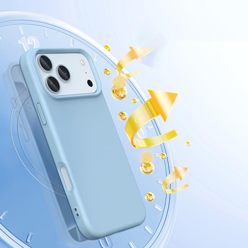 Stoßfeste weiche Flüssigsilikon-Handyhülle für iPhone 17 Air 16 16E 15 14 13 12 11 Pro Max Plus Hautgefühl Schutzhülle