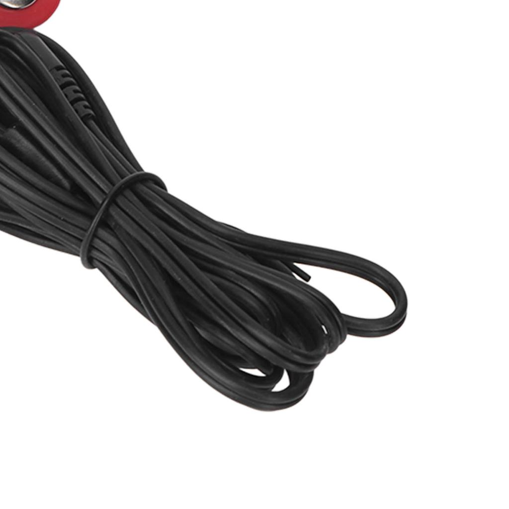 5 Stück TENS Ersatz-Zuleitungen 4 Druckknöpfe 4,6ft 2,5mm Meridianbehandlung TENS Geräte Elektrodenkabel Schwarz Rot