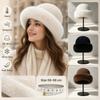 Plush Winter Hat Fluffy Fur Fisherman Hat New Panama Cap  for Women Girls