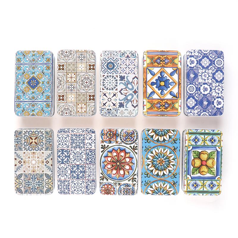 11.5*6.5*4Cm Storage Jars Rectangular Iron Tin Pill Gift Coin Jewelry Box Home