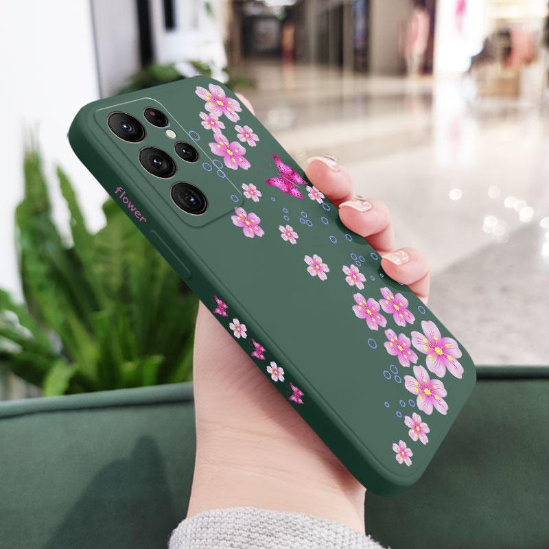 Butterfly In Bloom Phone Case For Samsung Galaxy S25 FE S24 S23 S22 S21 S20 Ultra Plus FE S10 Note 20 ultra 10 Plus Cover