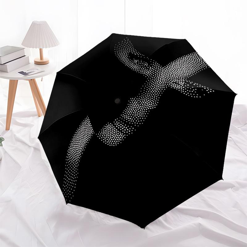 1pc Dance Dancer Automatic Open/Close Umbrella Compact Folding Umbrella, All-Season Portable Umbrella for Women/Men F1124308